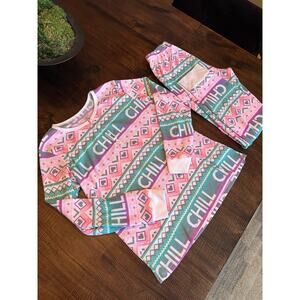 Justice Thermal Pajama PJ Set | Fits Girls 18/20 or Adult Small